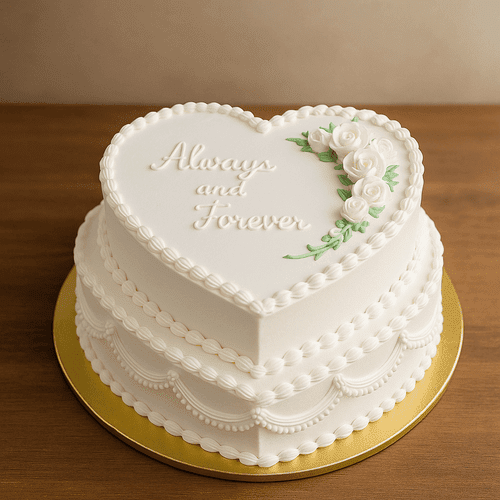 double heart pineapple cake