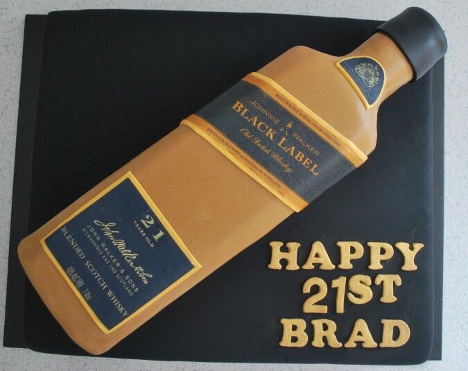 black label whiskey cake