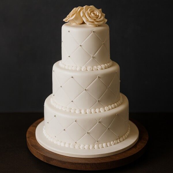 3 Tier Wedding Fondant Cake