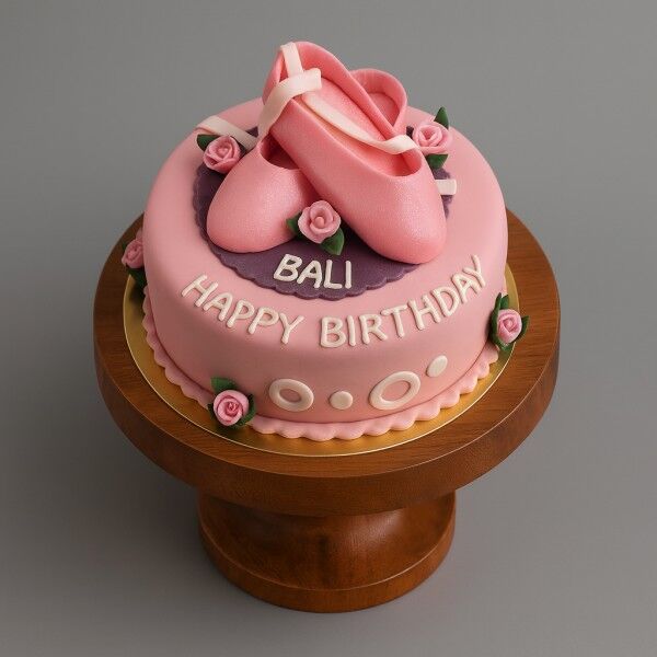 Pink Ballerina Baby Shower Cake