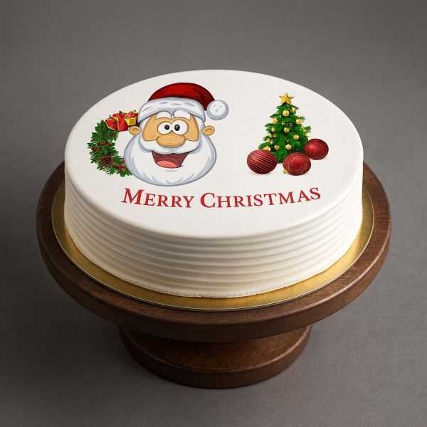 xmas photo cake of sant