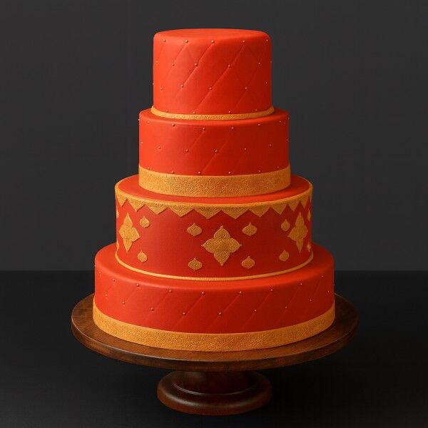 4 Tier Designer Wedding Cake