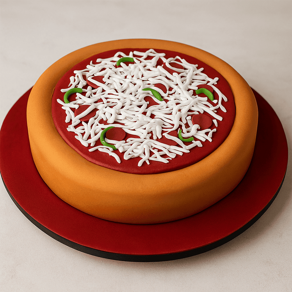 pizza theme cake