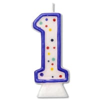 Candle 1 with birthday cake