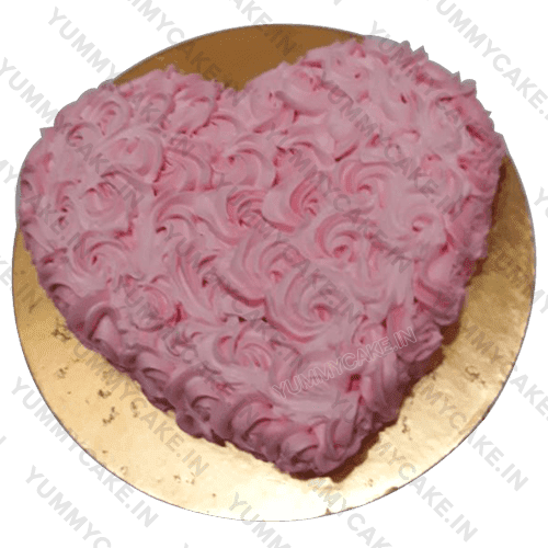 Heart Shaped Strawberry Cake