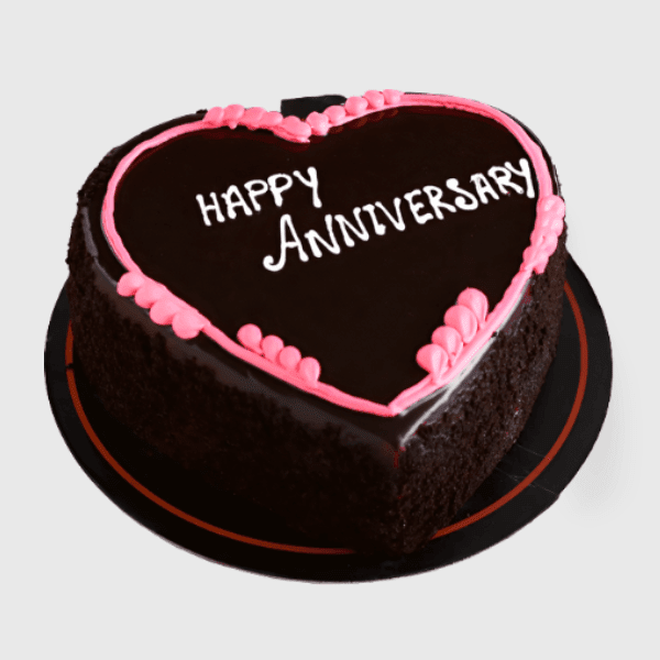 anniversary heart cake