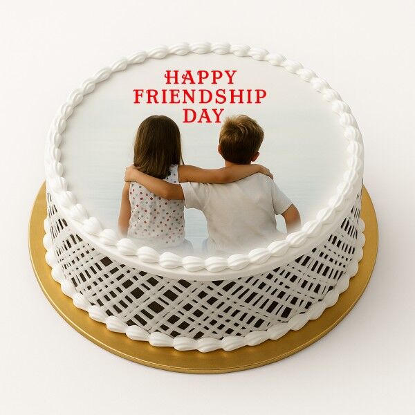 friendship day photo cake