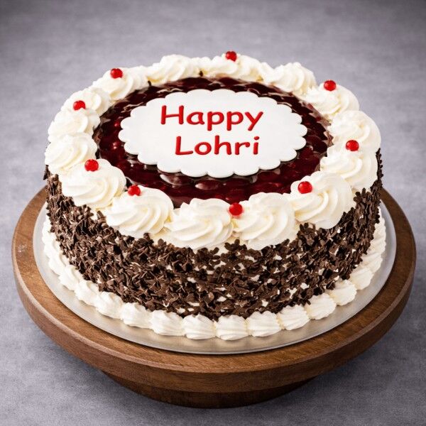 lohri special black forest cake