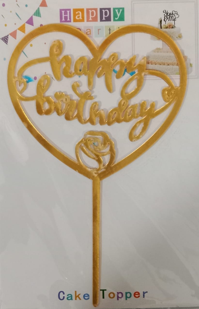 heart shape birthday topper