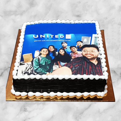 photo print birthday cake