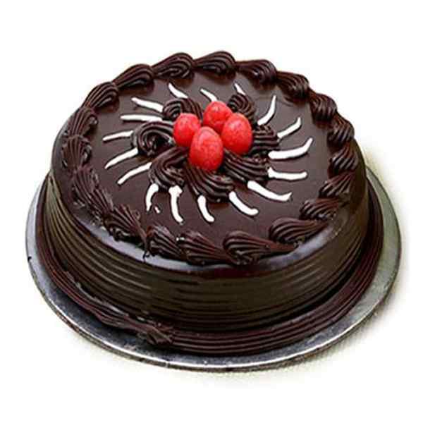chocolate truffle cake with cherry