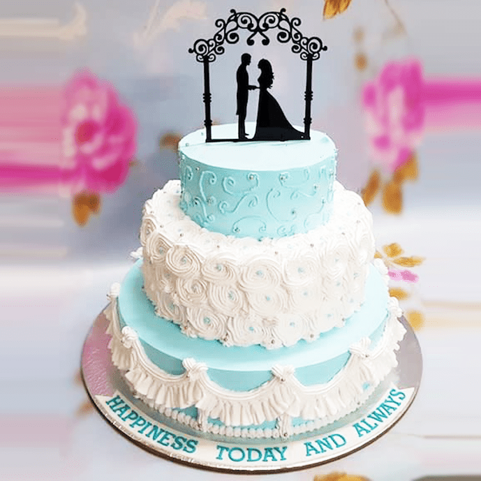 3 tier engagement cake