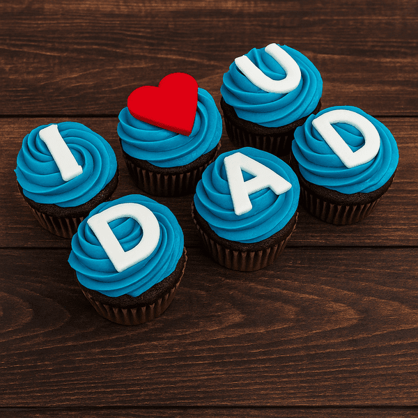 I Love Dad Cupcakes set of 6