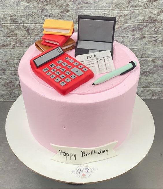 accountant birthday cake