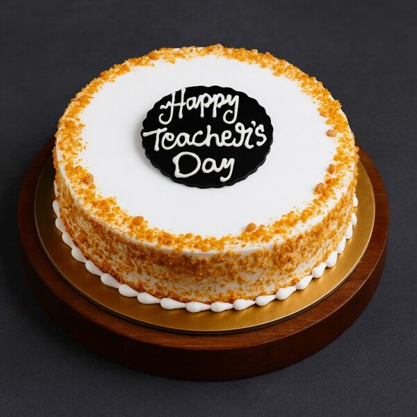 teachers day butterscotch cake