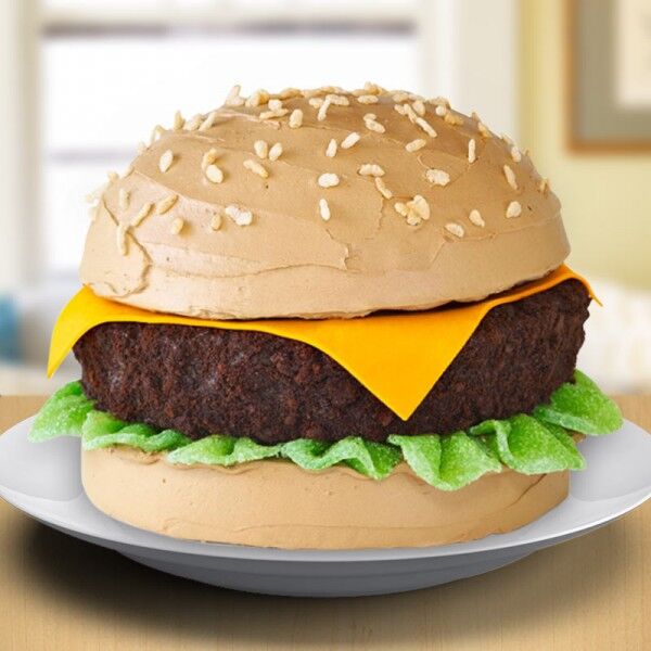 burger theme cake