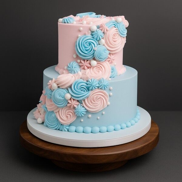 2 Tier Cream Cake