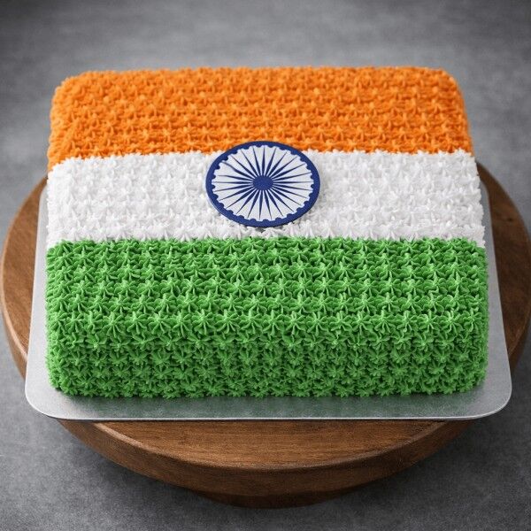 indian flag theme cake
