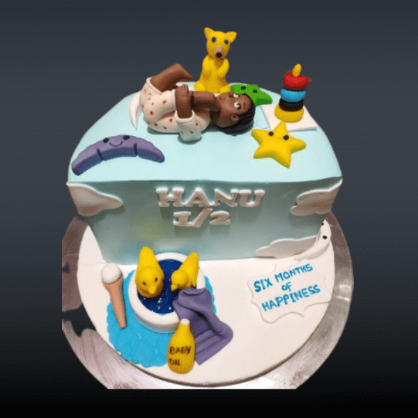 happy 6 months birthday cake