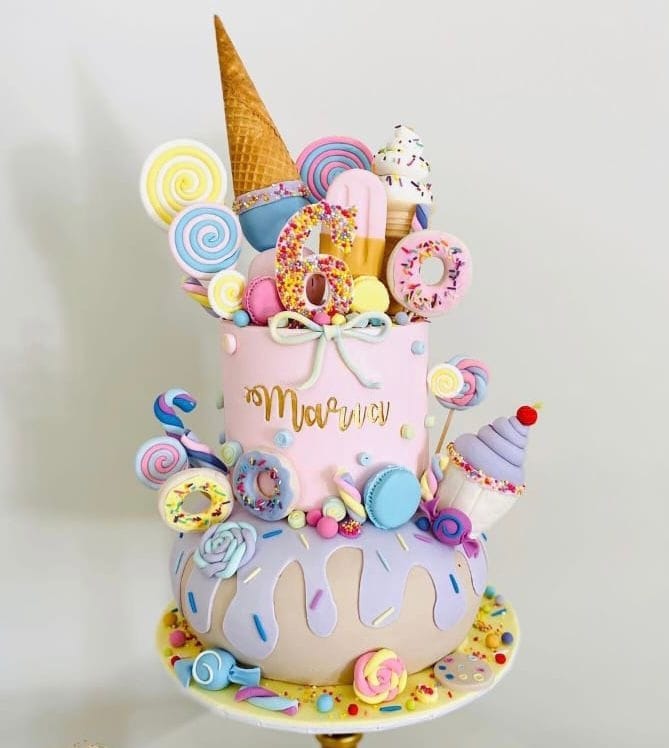 2 tier candyland cake