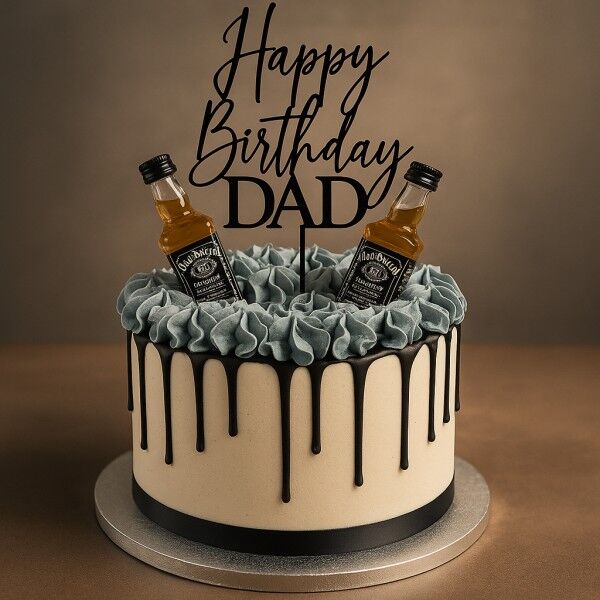 Jack Daniels Whiskey Drip Cake