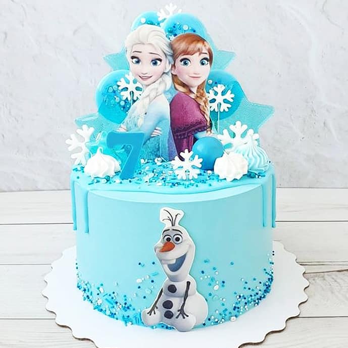elsa anna cake