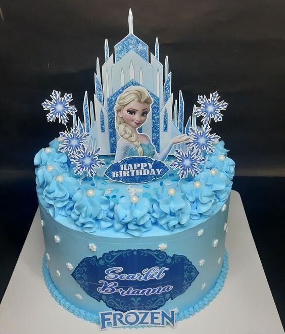 frozen theme cake