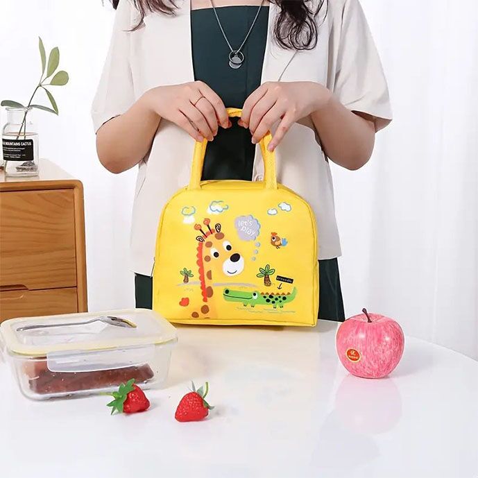 Cartoon Print Portable Thermal Multipurpose Lunch Bag