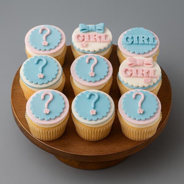gender reveal cupcakes