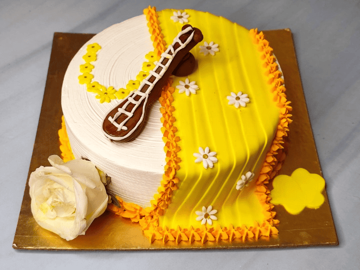 sitar theme cake