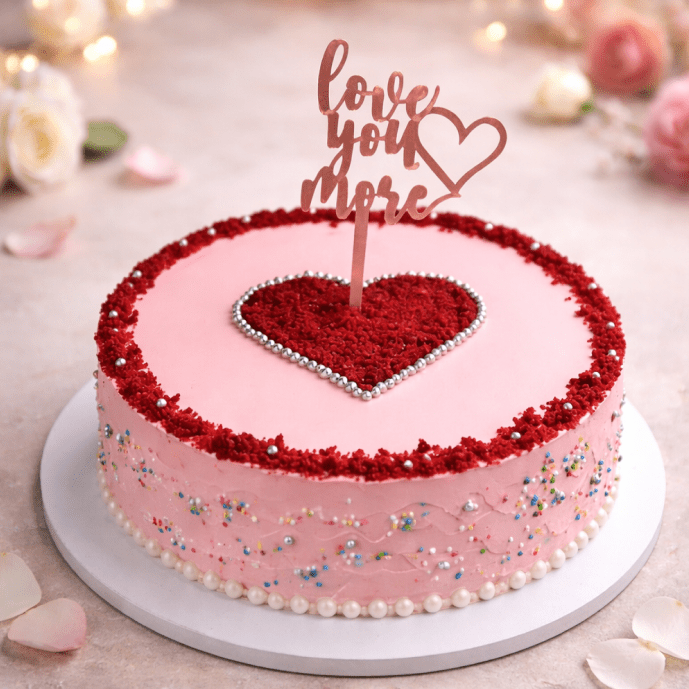 red velvet romance cake