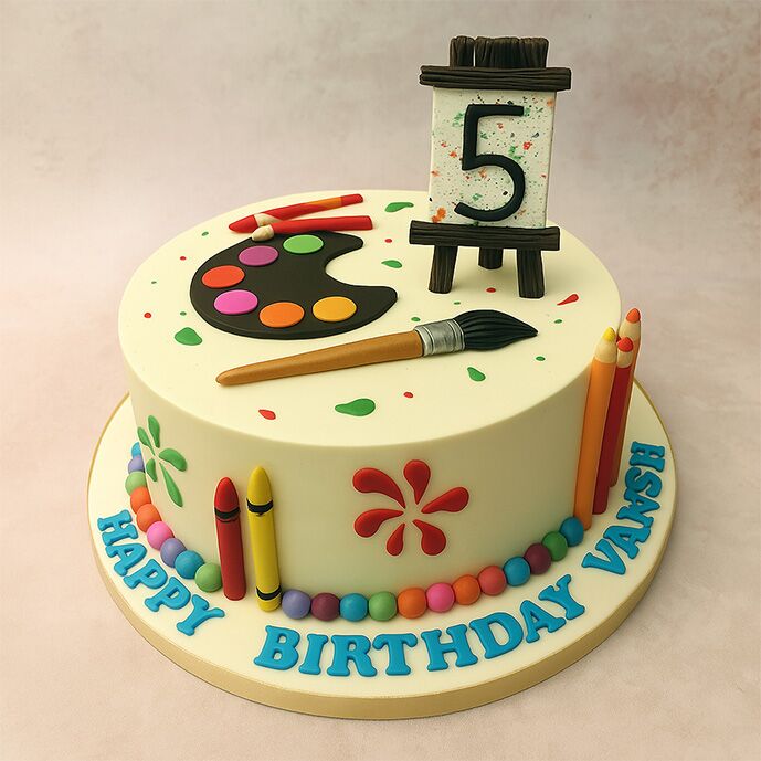Art Studio Theme Cake
