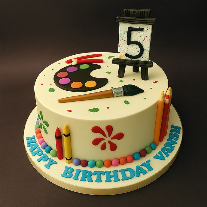 Art Studio Theme Cake