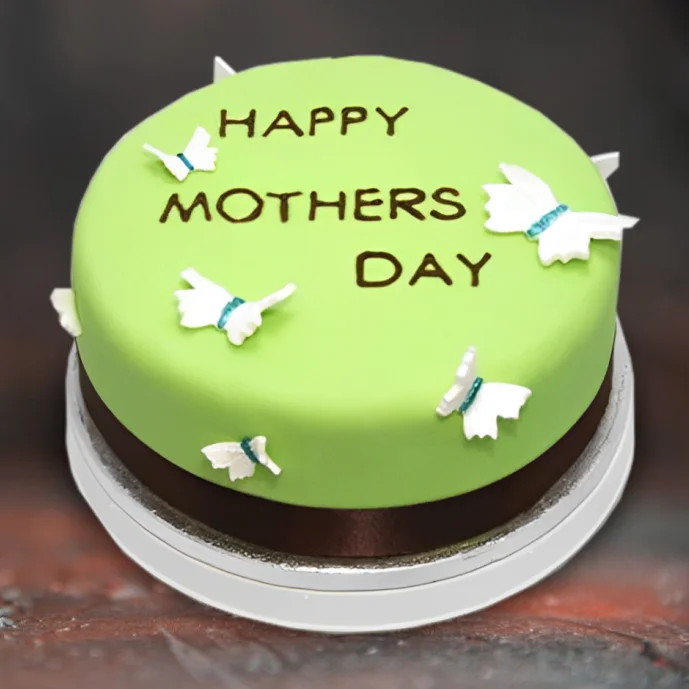 pastel green love cake