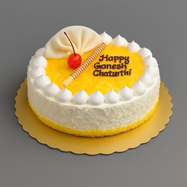 Ganesh Chaturthi Pineapple Cake