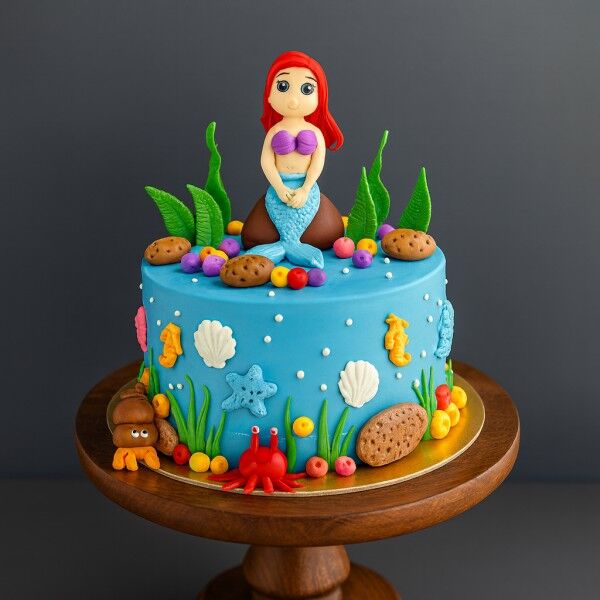 Ariel Mermaid Birthday Cake