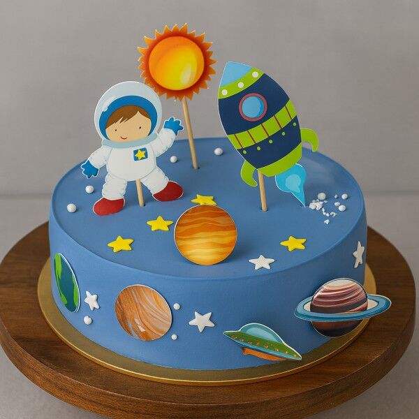 Space Adventure Theme Cake