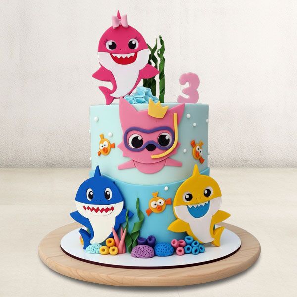 baby shark family cake