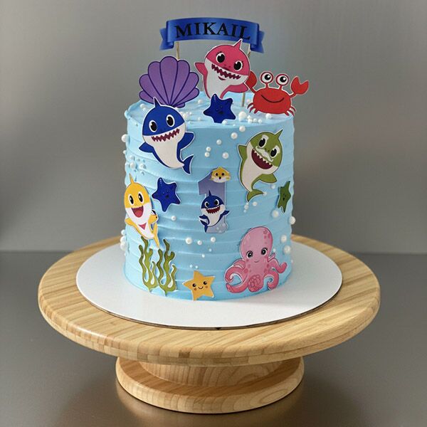 baby shark ocean friends cake