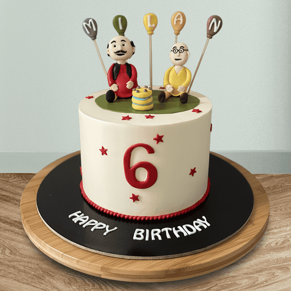 motu patlu fondant cake