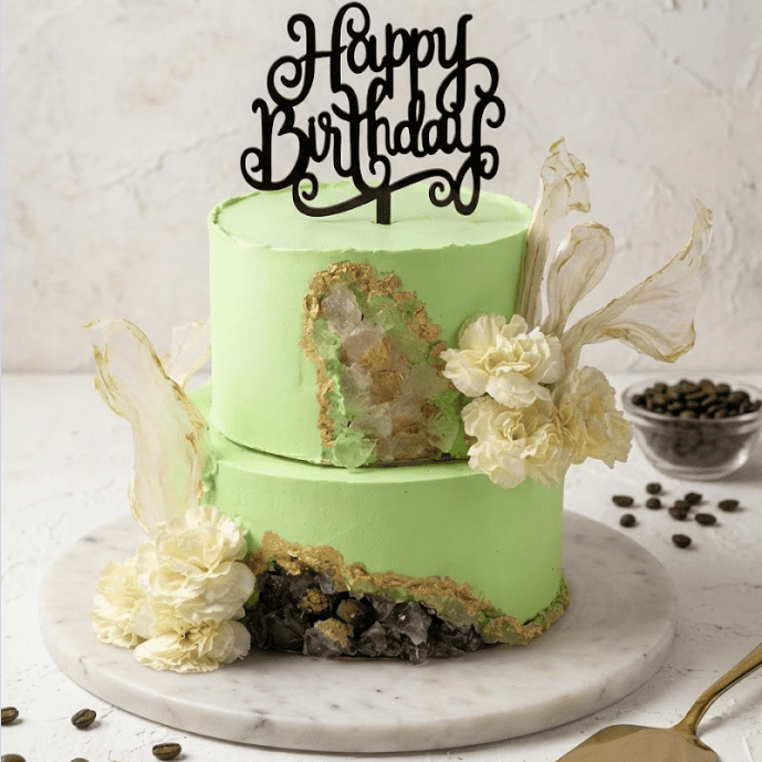 Geode Theme Birthday Cake