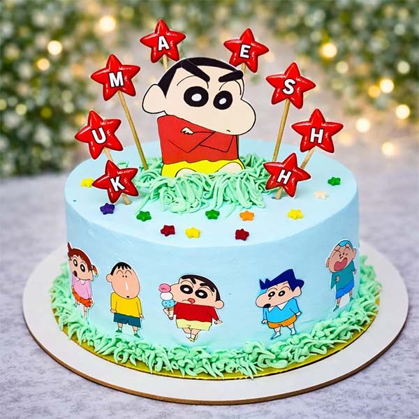 Shinchan Star Topper Cake