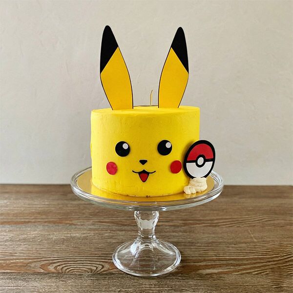 pikachu face cake with tall ear