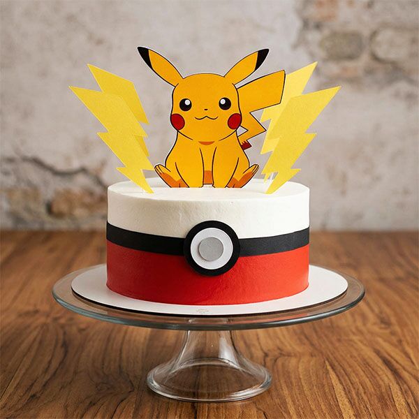 pikachu lightning theme cake