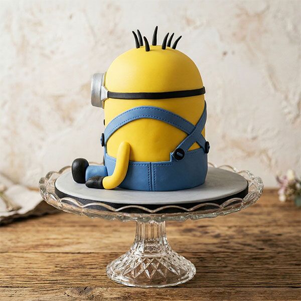 cute minion figure cake side view