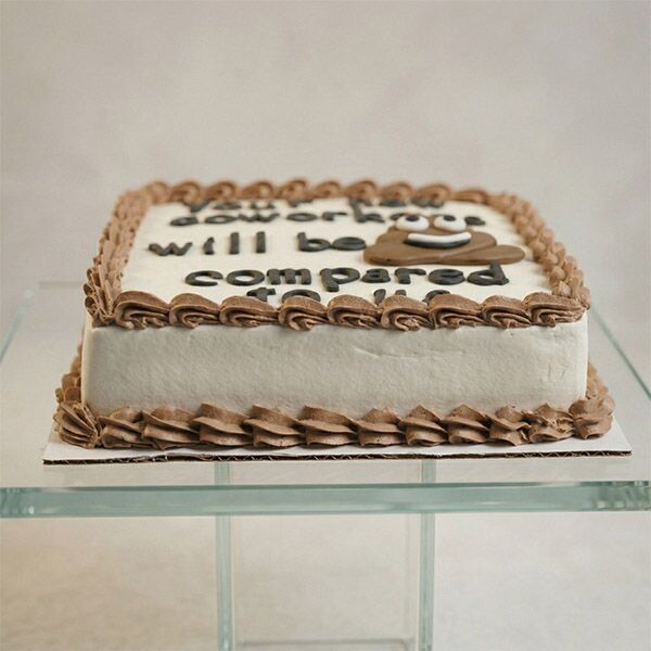 goodbye coworker humor cake front view