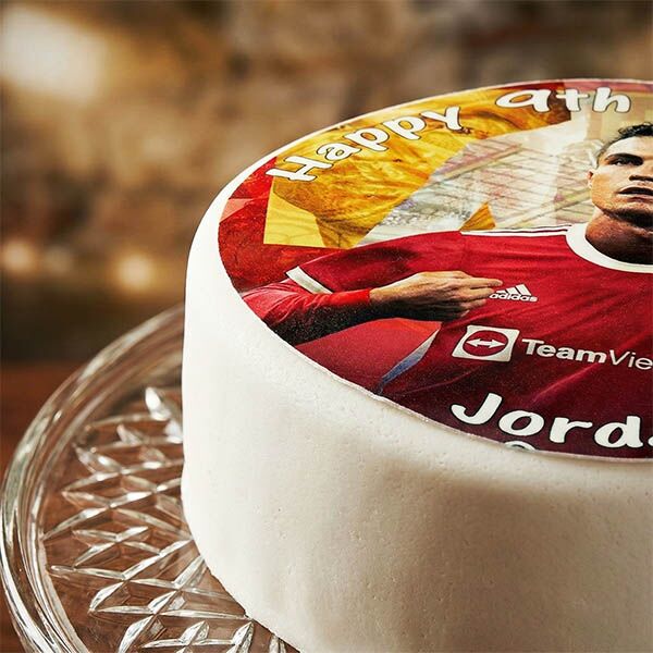 ronaldo photo print cake side view
