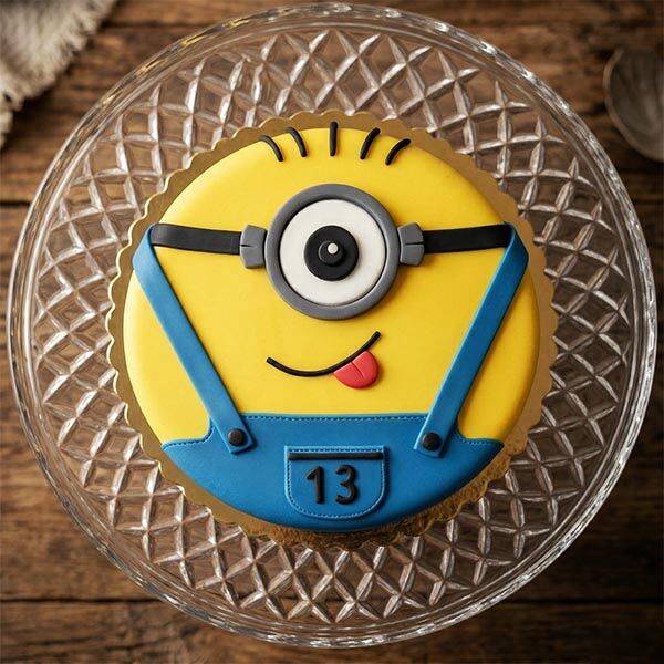 single eye minion cake top view