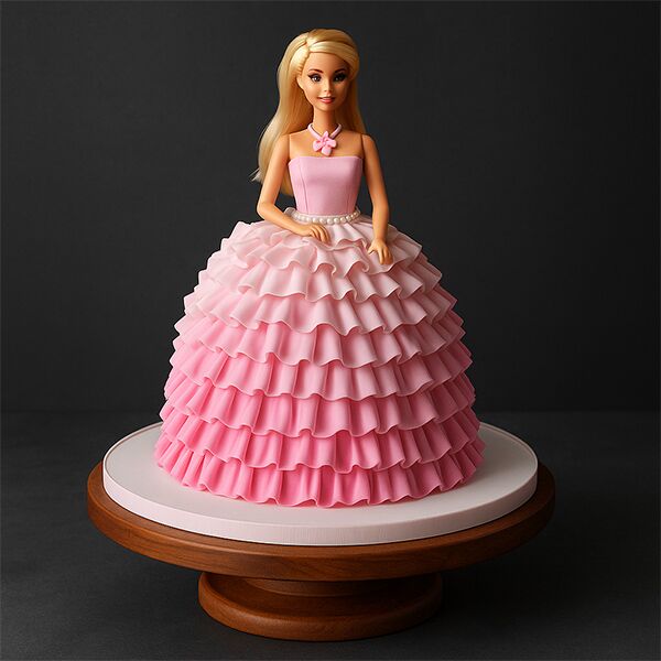 Frill Dress Barbie Cake