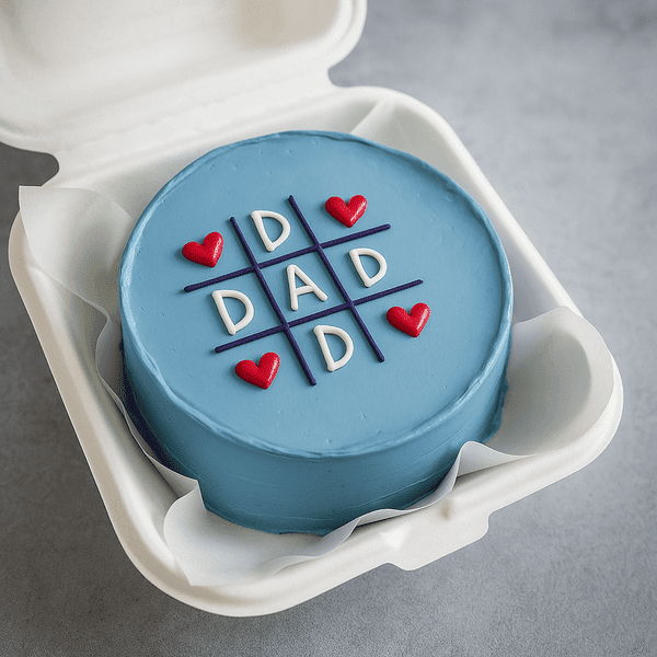 Tic-Tac-Toe DAD Love Cake